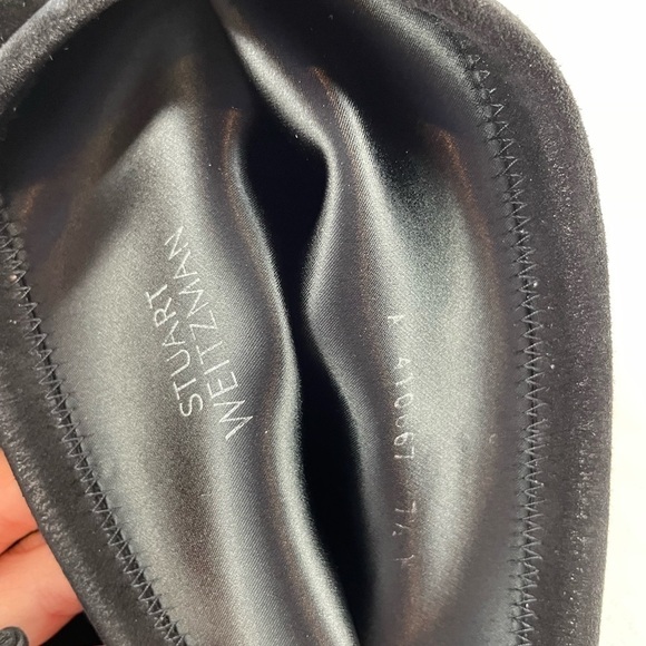 Stuart Weitzman Lowland Suede Over-the-Knee Boots in Black Size 7.5 - Picture 12 of 14